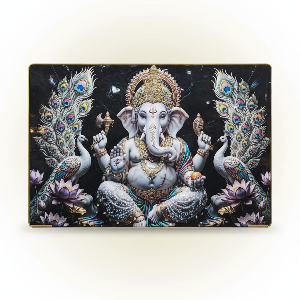 19X27 GOLD PATI GANESH
