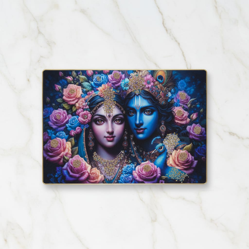 19X27 GOLD PATTI RADHA KRISHNA
