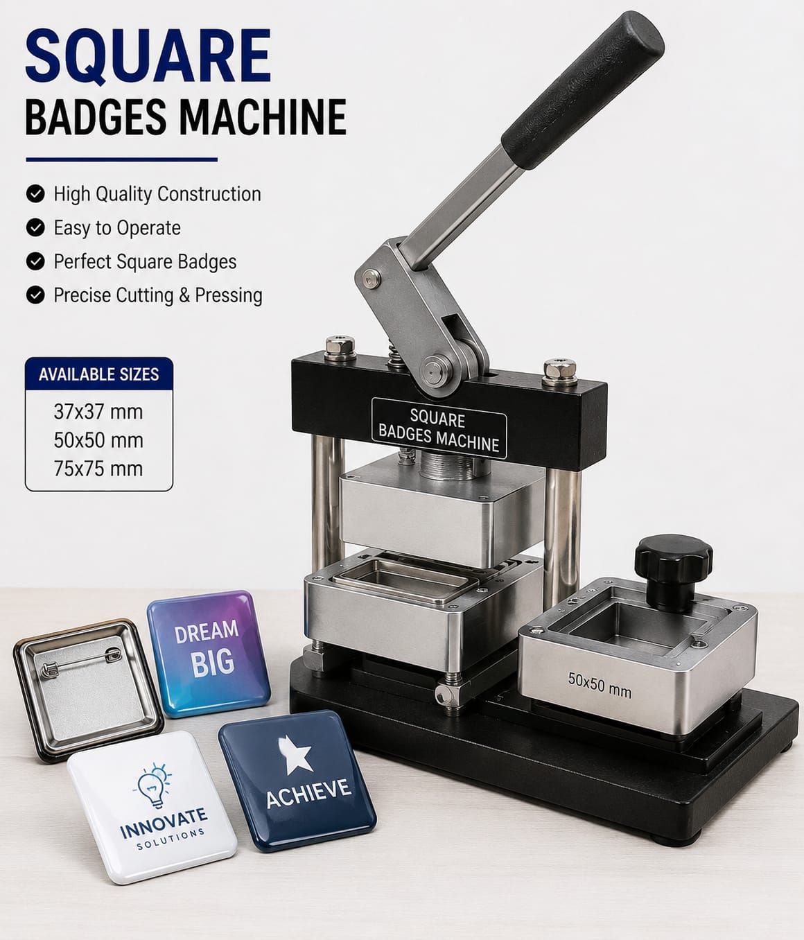 SQUARE  BADGES MACHINE