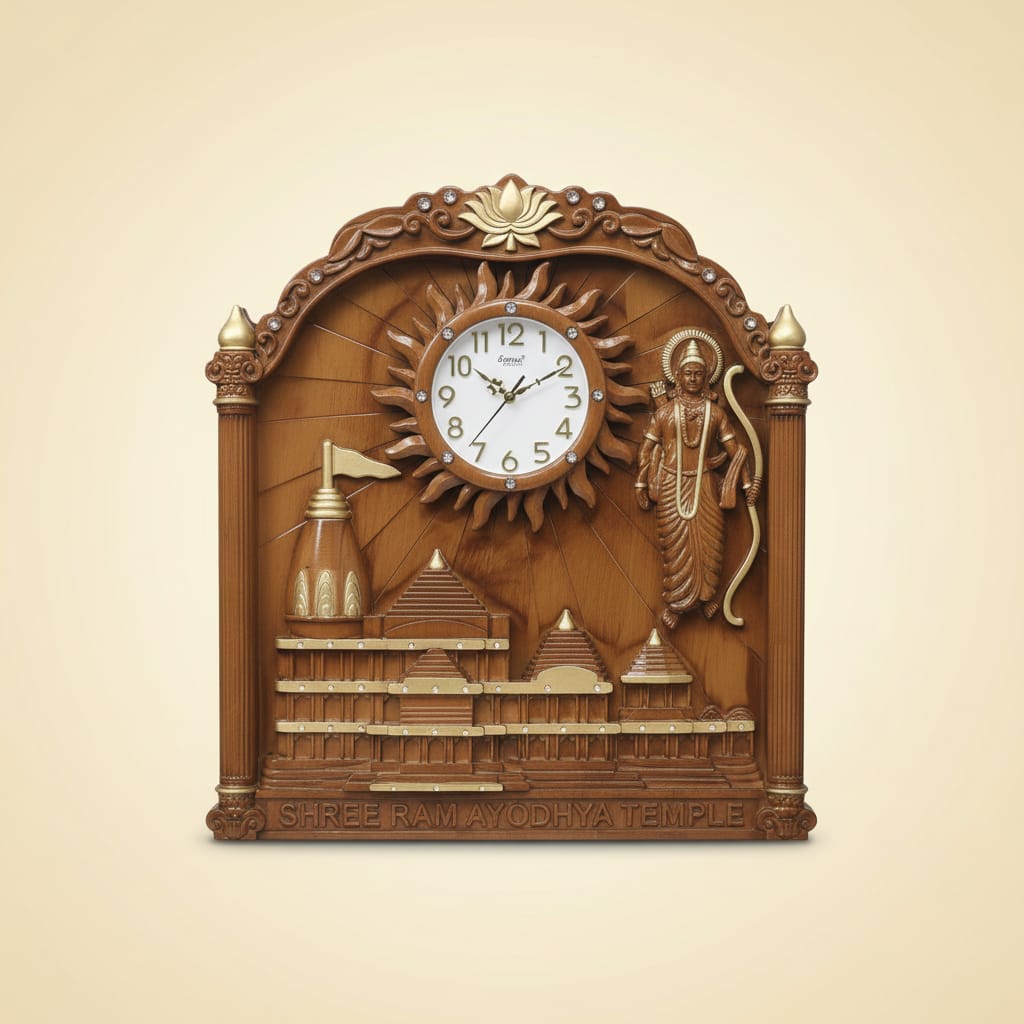 AYODHYA MANDIR WALL CLOCK