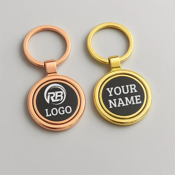 METEL ROUND KEYCHAIN